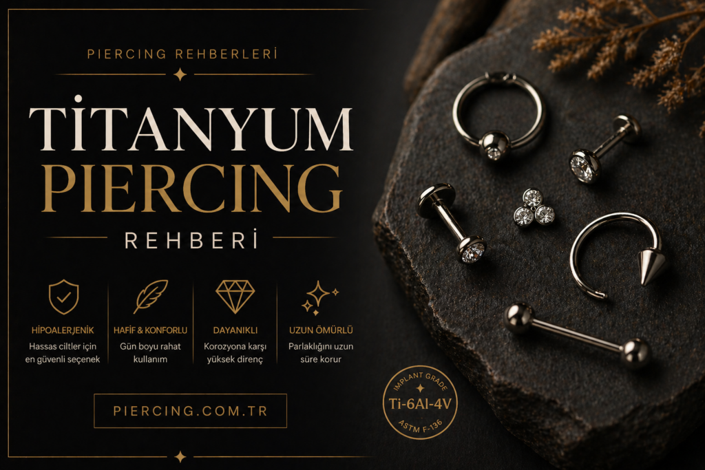 Titanyum, Cerrahi Çelik ve Altın Piercing Takıları Arasındaki Farklar