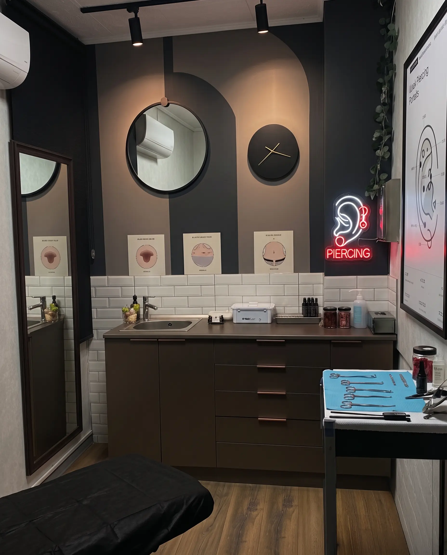 Piercing stüdyo steril uygulama alanı