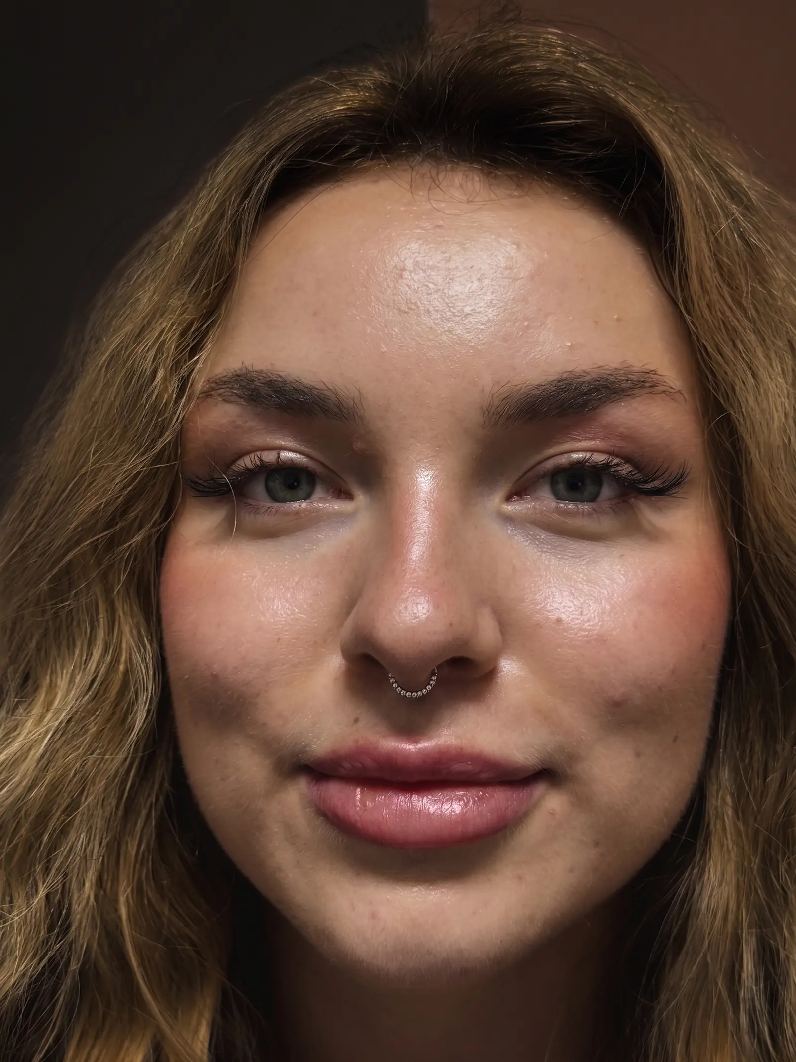 Septum piercing stüdyo çalışması 2, burun orta bölmesi